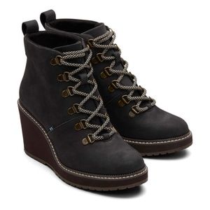 TOMS Melrose Black Boot, Size 7, NWT